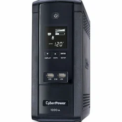 CyberPower BRG1000AVRLCD Intelligent LCD UPS Systems - 1000VA/600W, 120 VAC, NEMA 5-15P, Mini-Tower, 10 Outlets, PowerPanel® Personal - BRG1000AVRLCD