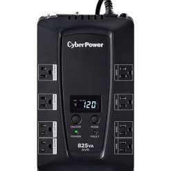 CyberPower® CP825AVRLCD-G 8-Outlet Uninterruptible Power Supply, 825VA/450 Watts