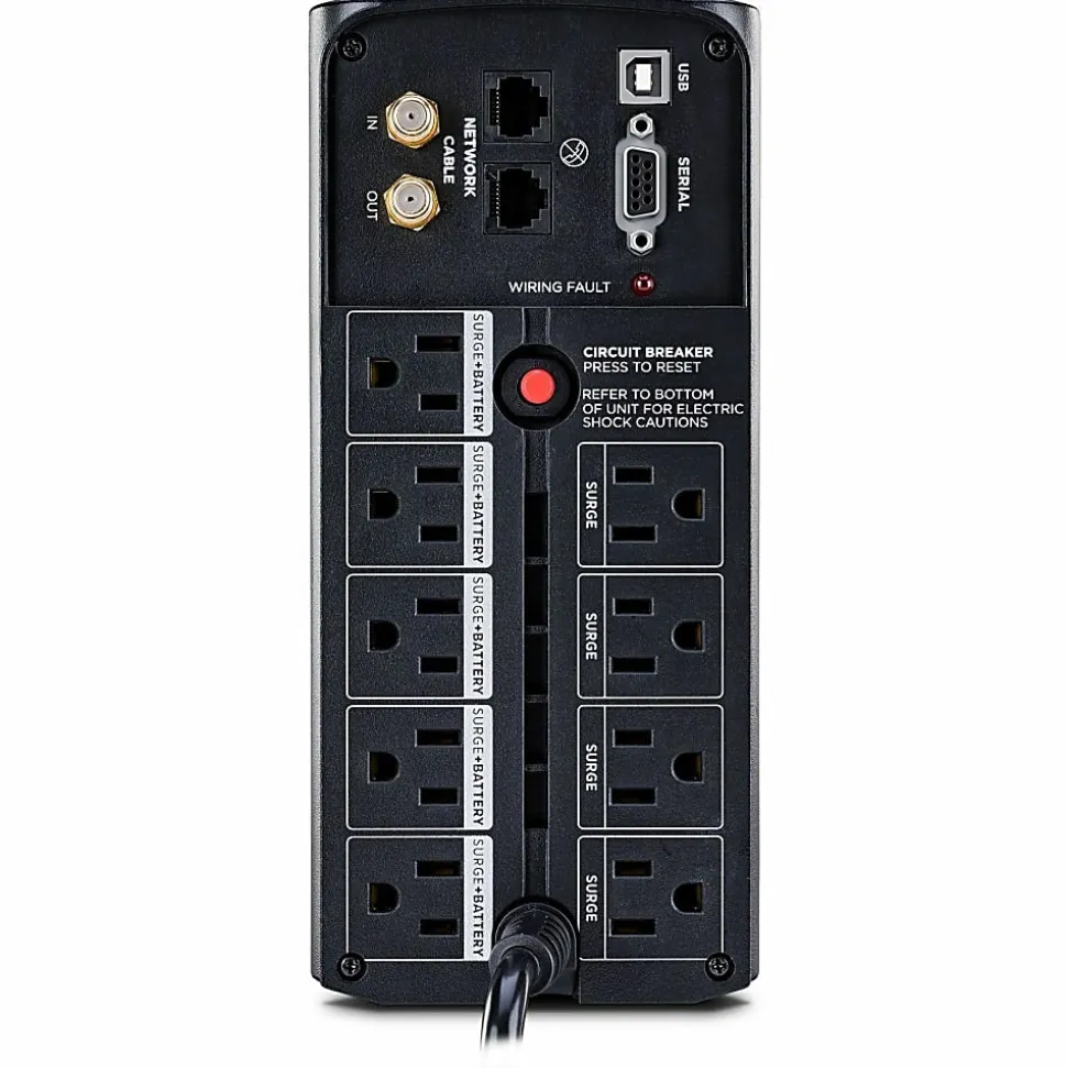 CyberPower® CP850AVRLCD Uninterruptible Power Supply, 9 Outlets, 850VA/510 Watt