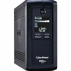 CyberPower® CP850AVRLCD Uninterruptible Power Supply, 9 Outlets, 850VA/510 Watt