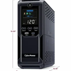 CyberPower Intelligent LCD CP1500AVRLCD3 1500VA Mini-tower UPS - Mini-tower - AVR - 8 Hour Recharge - CP1500AVRLCD3