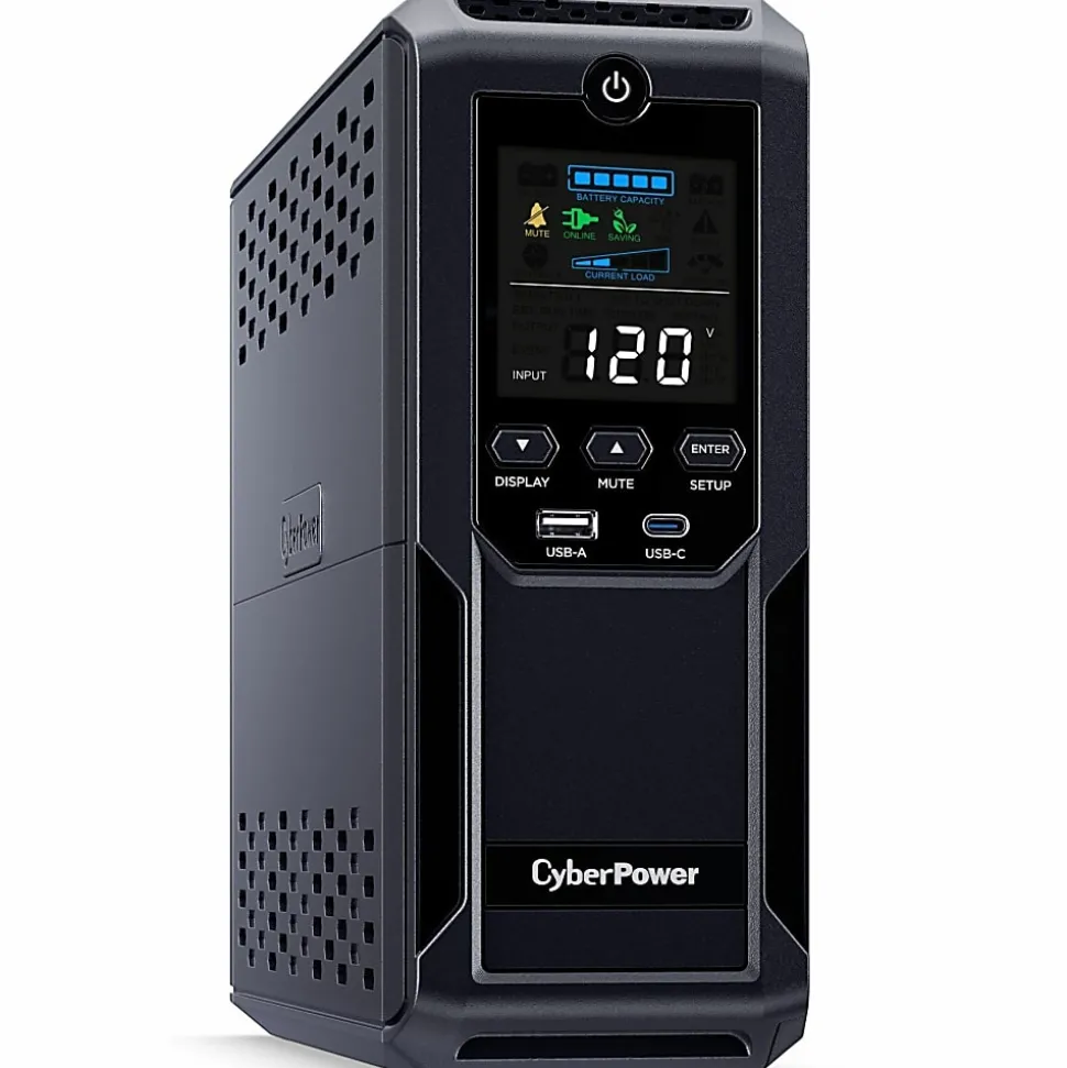 CyberPower Intelligent LCD CP1500AVRLCD3 1500VA Mini-tower UPS - Mini-tower - AVR - 8 Hour Recharge - CP1500AVRLCD3