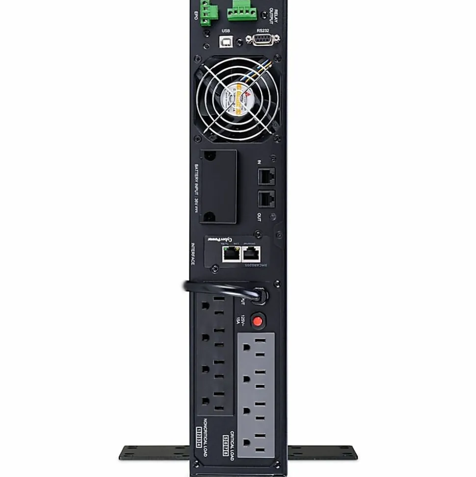 CyberPower OL1000RTXL2UN Smart App Online UPS Systems - 1000VA/900W, 100 - 125 VAC, NEMA 5-15P, 2U, Rack/Tower, 8 Outlets, LCD- OL1000RTXL2UN