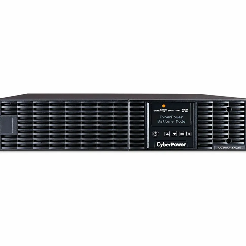 CyberPower OL3000RTXL2U Smart App Online UPS Systems - 3000VA/2700W, 100 - 125 VAC, NEMA L5-30P, 2U, Rack/Tower, 7 Outlets, LCD- OL3000RTXL2U