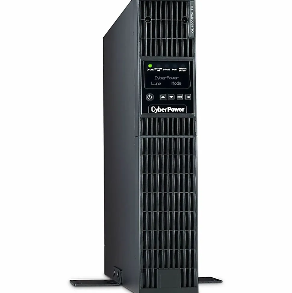 CyberPower OL1500RTXL2U Smart App Online UPS Systems - 1500VA/1350W, 100 - 125 VAC, NEMA 5-15P, 2U, Rack/Tower, 8 Outlets, LCD- OL1500RTXL2U