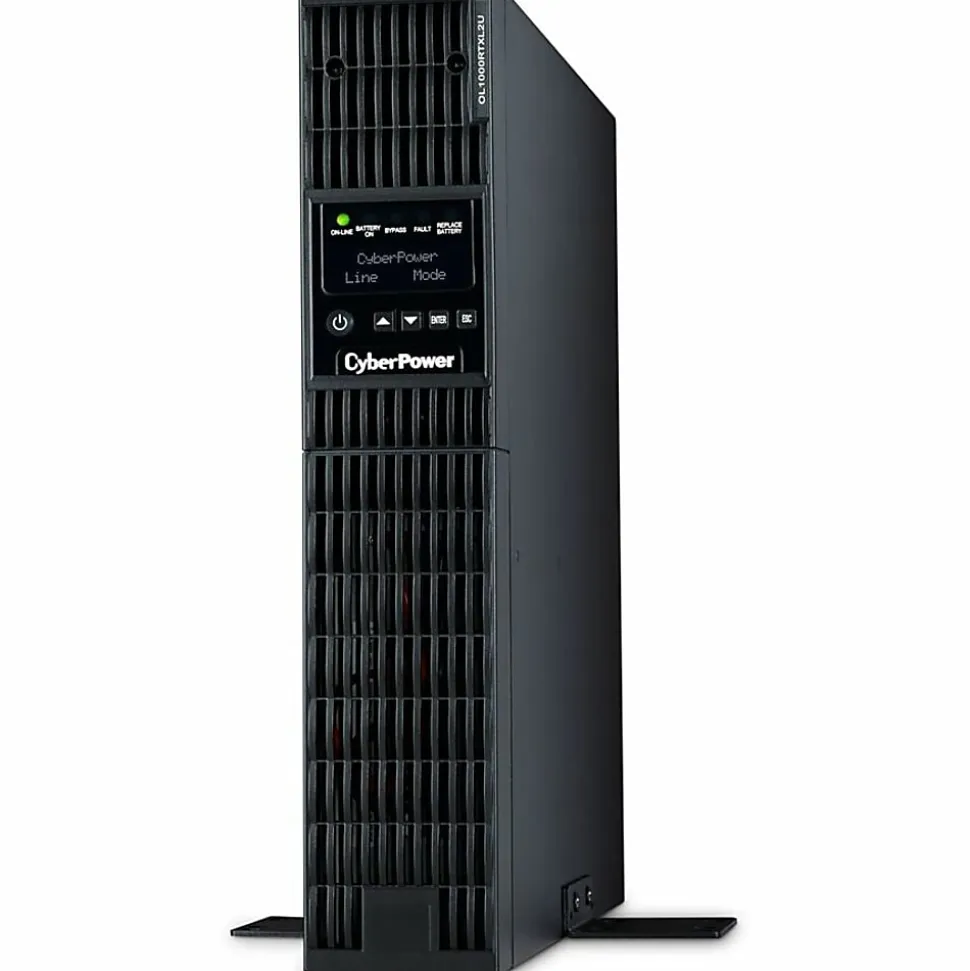 CyberPower OL1500RTXL2U Smart App Online UPS Systems - 1500VA/1350W, 100 - 125 VAC, NEMA 5-15P, 2U, Rack/Tower, 8 Outlets, LCD- OL1500RTXL2U