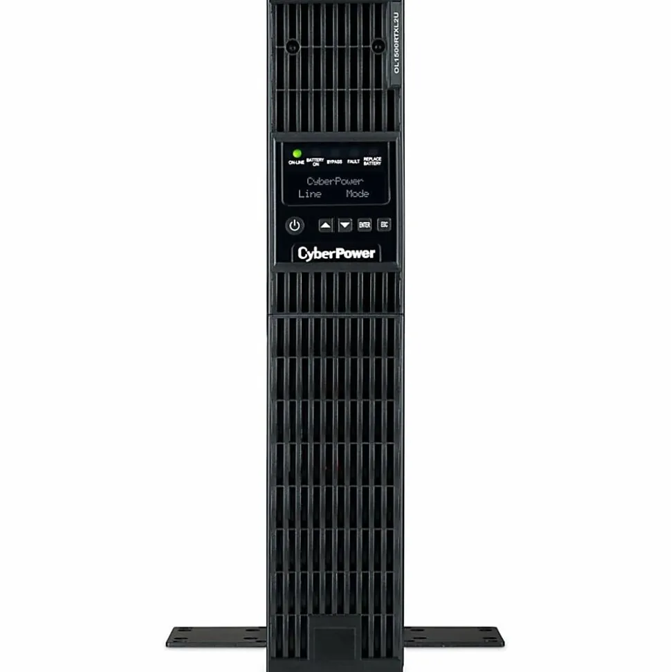 CyberPower OL1500RTXL2U Smart App Online UPS Systems - 1500VA/1350W, 100 - 125 VAC, NEMA 5-15P, 2U, Rack/Tower, 8 Outlets, LCD- OL1500RTXL2U