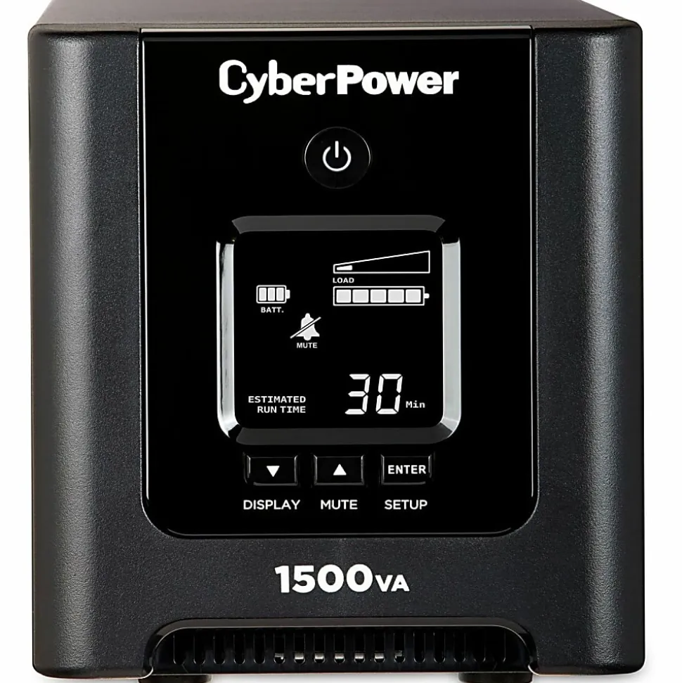 CyberPower OR1500PFCLCD PFC Sinewave UPS Systems - 1500VA/1050W, 120 VAC, NEMA 5-15P, Mini-Tower, Sine Wave, 8 Outlets, LCD, $200000 CEG- OR1500PFCLCD