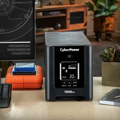 CyberPower OR1500PFCLCD PFC Sinewave UPS Systems - 1500VA/1050W, 120 VAC, NEMA 5-15P, Mini-Tower, Sine Wave, 8 Outlets, LCD, $200000 CEG- OR1500PFCLCD