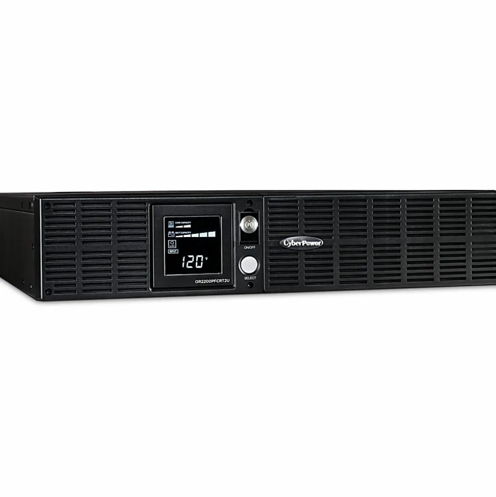CyberPower OR2200PFCRT2U PFC Sinewave UPS Systems - 2000VA/1540W, 120 VAC, NEMA 5-20P, 2U, Rack/Tower, Sine Wave, 8 Outlets, LCD- OR2200PFCRT2U