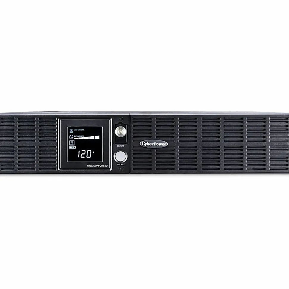 CyberPower OR2200PFCRT2U PFC Sinewave UPS Systems - 2000VA/1540W, 120 VAC, NEMA 5-20P, 2U, Rack/Tower, Sine Wave, 8 Outlets, LCD- OR2200PFCRT2U