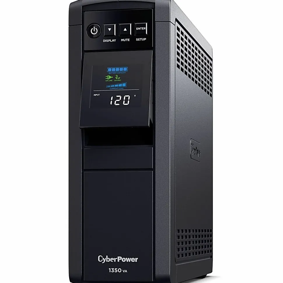 CyberPower PFC SineWave Series CP1350PFCLCD 10-Outlet Uninterruptible Power Supply, 1,350VA/810 Watts