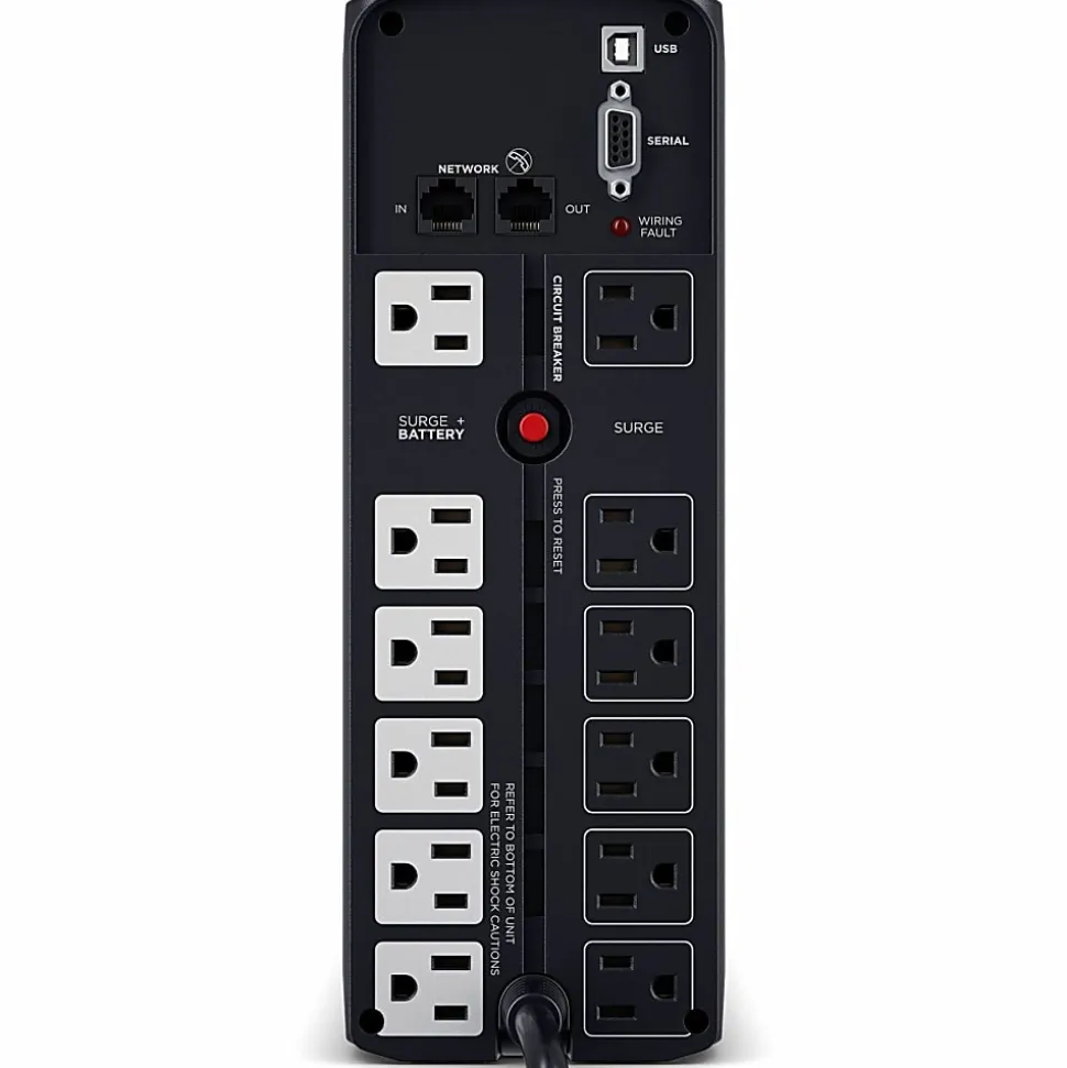 CyberPower PFC SineWave Series CP1350PFCLCD 10-Outlet Uninterruptible Power Supply, 1,350VA/810 Watts
