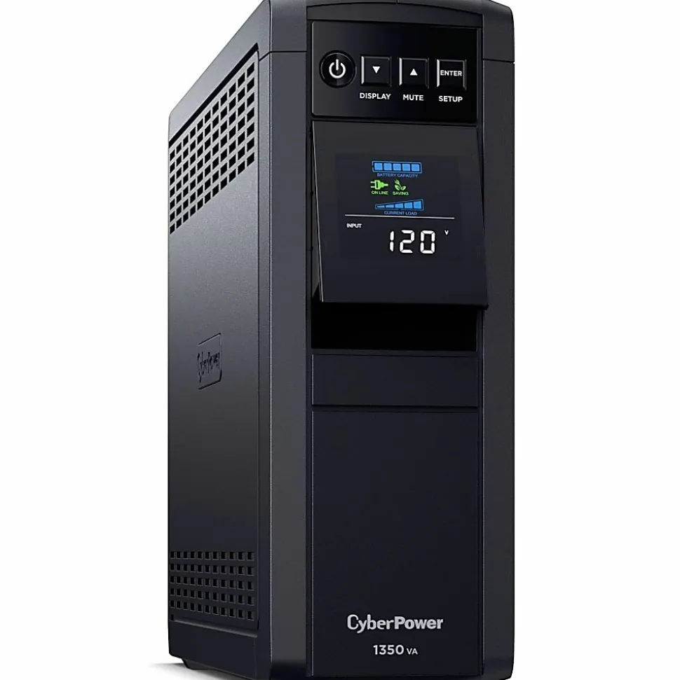 CyberPower PFC SineWave Series CP1350PFCLCD 10-Outlet Uninterruptible Power Supply, 1,350VA/810 Watts