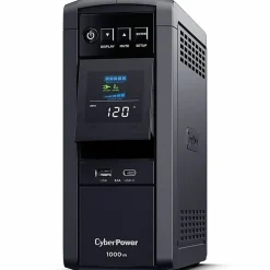 CyberPower PFC SineWave Series CP1000PFCLCD 10-Outlet Uninterruptible Power Supply, 1,000VA/600 Watts