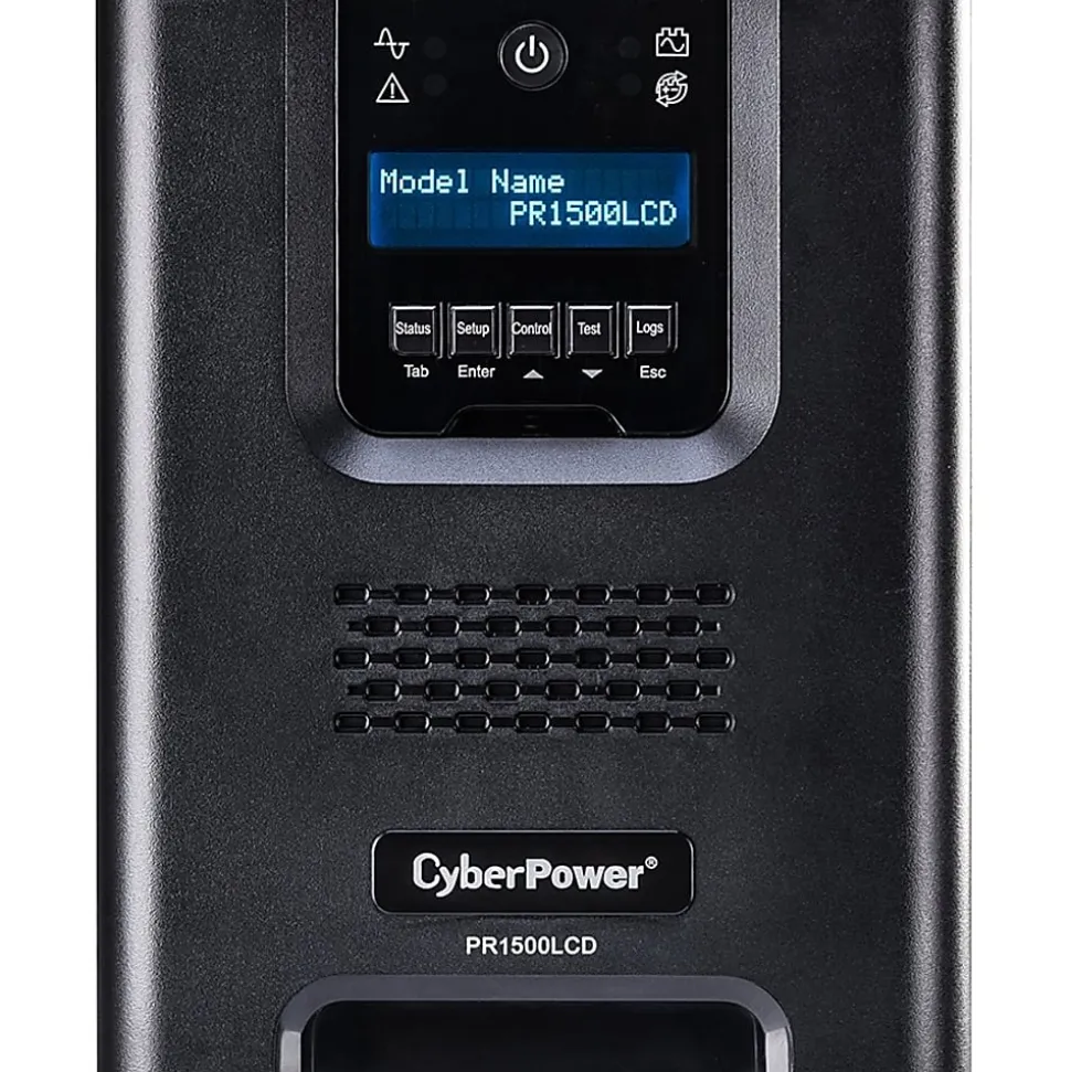 CyberPower PR1500LCDN Smart App Sinewave UPS Systems - 1500VA/1500W, 120 VAC, NEMA 5-15P, Mini-Tower, Sine Wave, 8 Outlets, LCD- PR1500LCDN