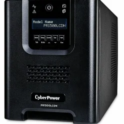 CyberPower PR1500LCDN Smart App Sinewave UPS Systems - 1500VA/1500W, 120 VAC, NEMA 5-15P, Mini-Tower, Sine Wave, 8 Outlets, LCD- PR1500LCDN