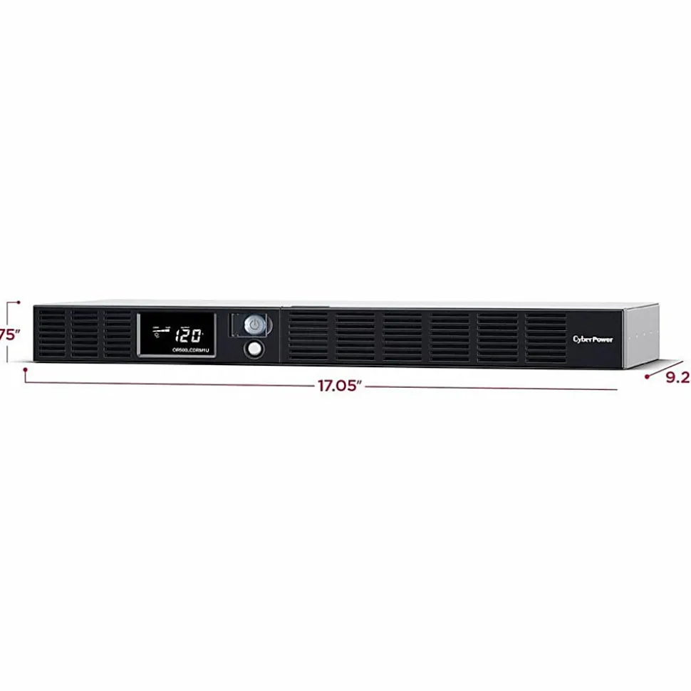 CyberPower Smart App LCD UPS Series, Black, OR500LCDRM1U