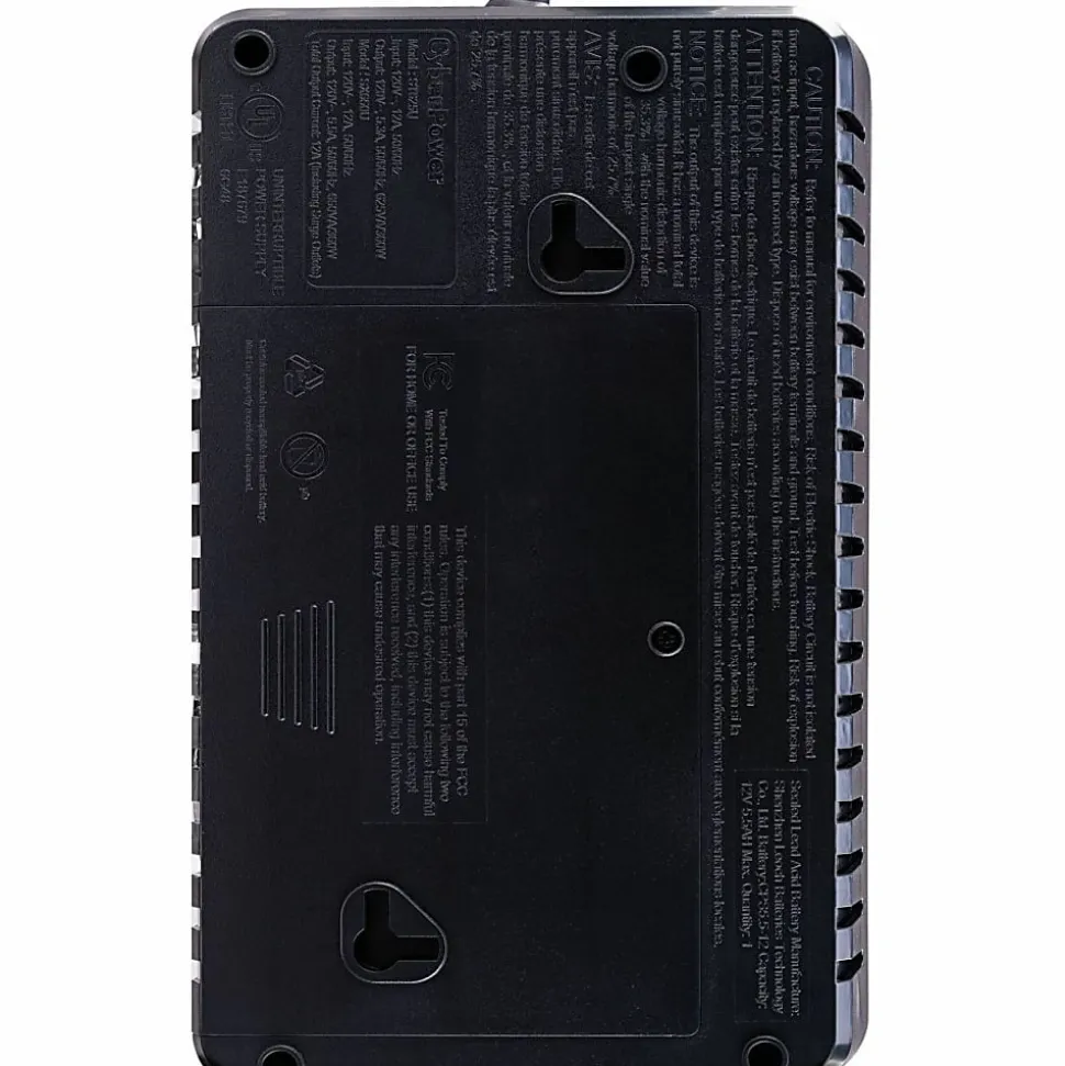 CyberPower ST625U Standby UPS Systems - 625VA/360W, 120 VAC, NEMA 5-15P, Compact, 8 Outlets, PowerPanel® Personal, $100000 CEG, 3YR Warranty