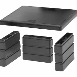 DAC Adjustable LCD/TFT Monitor Riser - 66 lb Load Capacity - Flat Panel Display Type Supported - 13"x 10.50" Depth - ABS Plastic - Black -  - 02161