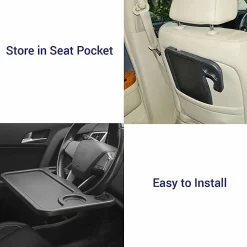 DAC Steering Wheel Desk  1"H x 16.50"W x 11"D x 16.50"L  Compact, Sturdy, Portable  Black  1 Each
