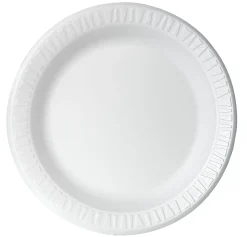 Dart Concorde Foam Plates, 9", White, Carton Of 500