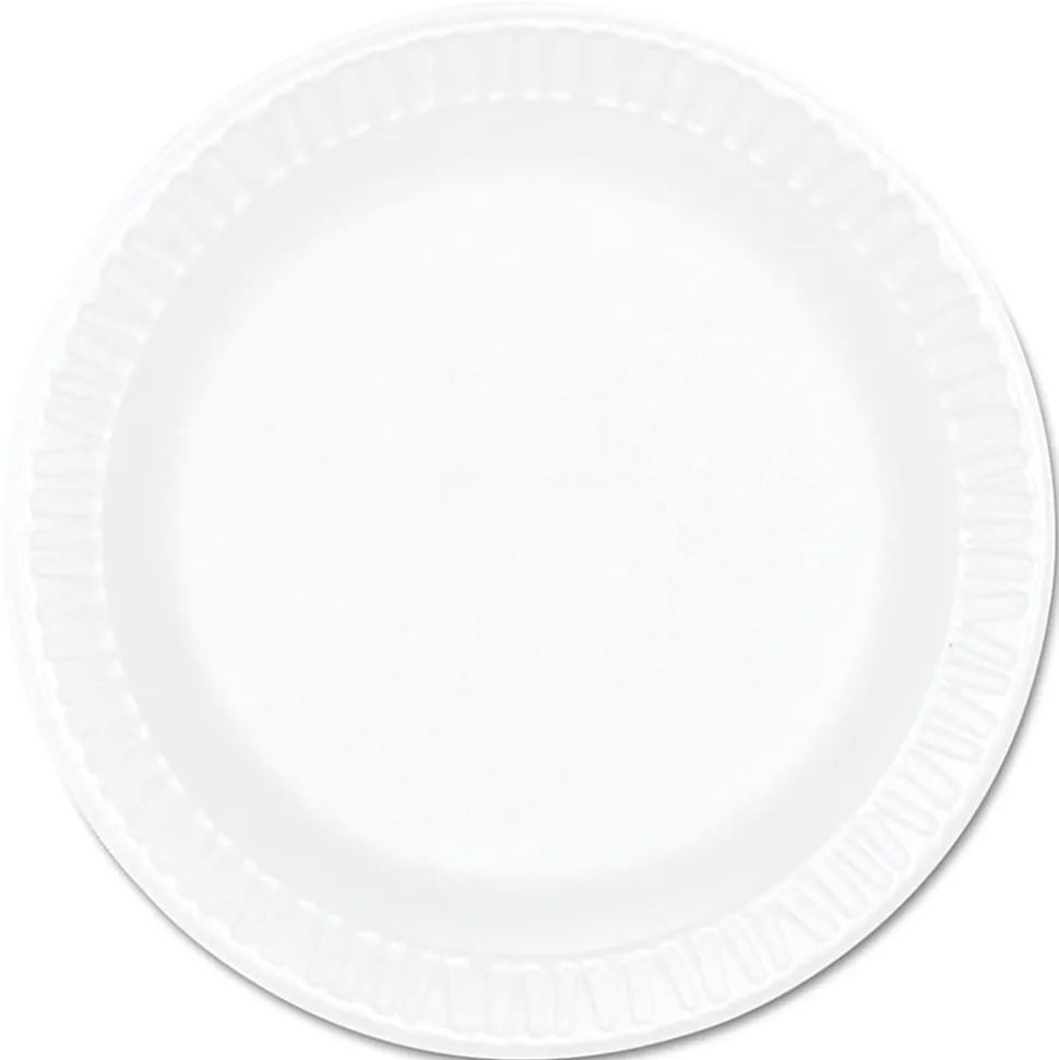 Dart® Concorde® Foam Plates, 6", White, Pack Of 1,000 Plates