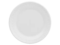 Dart® Concorde® Foam Plates, 6", White, Pack Of 1,000 Plates