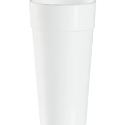 Dart Insulated Foam Cups, 24 Oz, White, 20 Cups Per Bag, Carton Of 25 Bags