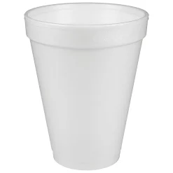 Dart® Insulated Foam Drinking Cups, White, 12 Oz, Box Of 1,000, DCC12J12