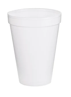 DartĀ® Insulated Foam Drinking Cups, White, 12 Oz, Box Of 1,000, DCC12J16