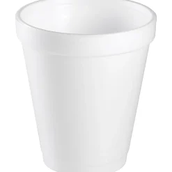Dart® Insulated Foam Drinking Cups, White, 8 Oz, Bag Of 25