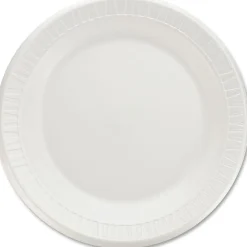 Dart Laminated Foam Plates, 9", White, Pack Of 125 Plates