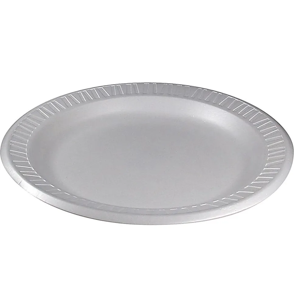 Dart Laminated Foam Plates, 9", White, Pack Of 125 Plates