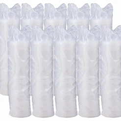 Dart Lift-n-Lock Lid With Straw Slot For 12 Oz Foam Cups , Translucent, Box Of 1,000