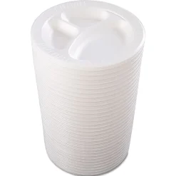 Dart® Quiet Class Laminated Foam Dinnerware, 3-Compartment Plate, 10.25