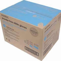 Daxwell Nitrile Gloves, Medium, 100 Pairs Per Box, Case Of 10 Boxes