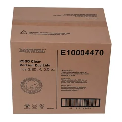 Daxwell® Portion Cup Lids, For 3.25, 4 And 5.5 Oz Portion Cups, Clear, Case Of 2,500 Lids