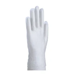 Daxwell Vinyl Powder Gloves, Large, Clear, 10 Gloves Per Pack, Box Of 10 Packs
