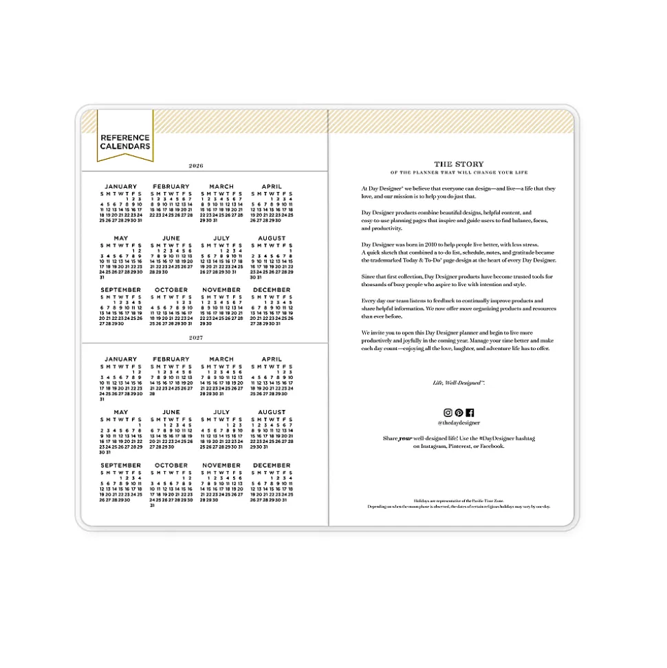 2026-2027 Day Designer 2-Year Monthly Pocket Planner, 3-5/8” x 6-1/8”, Kerridge Green, January 2026 To December 2027, 155627