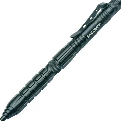 Defender TAC Press-Tip Pen, Ball Point, 1.0 mm, Black Barrel, Black Ink