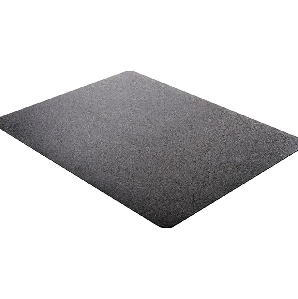 Deflecto Chair Mat For Low-Pile Carpets, For Commercial-Grade Carpeting, 46"W x 60"D, Black