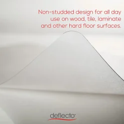 Deflecto Clear Polycarbonate Chair Mat For Hard Floors, 46"W x 60"D
