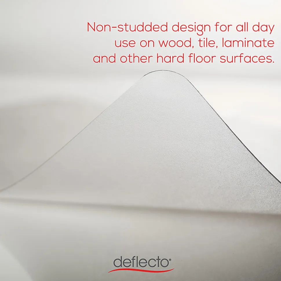 Deflecto Clear Polycarbonate Chair Mat For Hard Floors, 46"W x 60"D