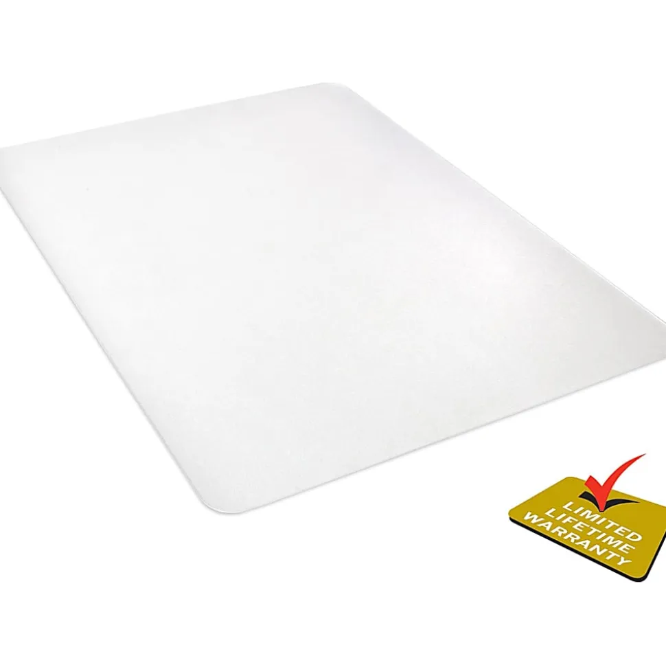 Deflecto Clear Polycarbonate Chair Mat For Hard Floors, 46"W x 60"D