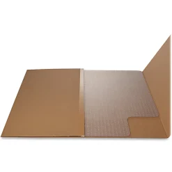 Deflecto® DuraMat Chair Mat For Low-Pile Carpet, Wide Lip, 45