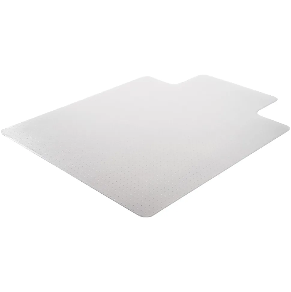 Deflecto® DuraMat Chair Mat For Low-Pile Carpet, Wide Lip, 45"W x 53"D, Clear