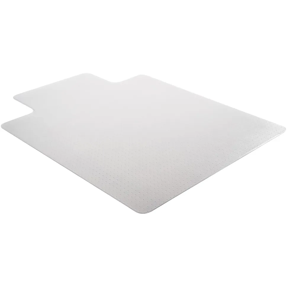 Deflecto® DuraMat Chair Mat For Low-Pile Carpet, Wide Lip, 45"W x 53"D, Clear