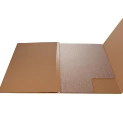 Deflect-O Earth Source® Chair Mat For Commercial Pile Carpets,  Beveled Edge, Standard Lip, 36" x 48", Clear