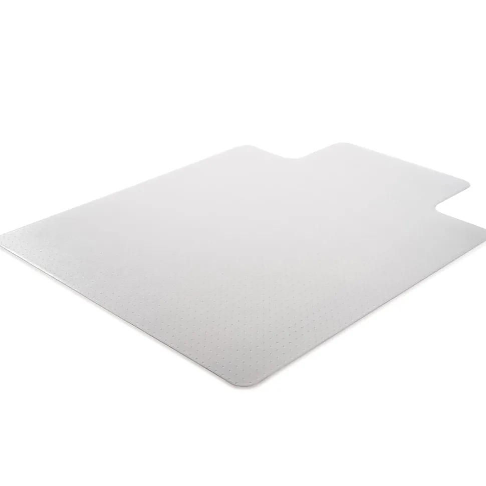 Deflect-O Earth Source® Chair Mat For Commercial Pile Carpets, Beveled Edge, Standard Lip, 36" x 48", Clear